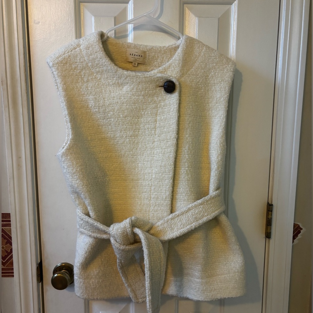 Sezane Sebastine Jacket Ecru - Size 6